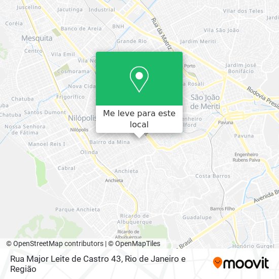 Rua Major Leite de Castro 43 mapa