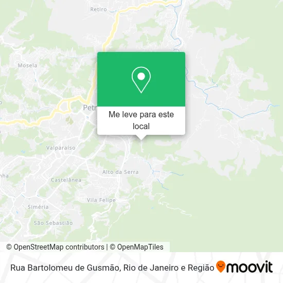 Rua Bartolomeu de Gusmão mapa