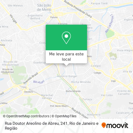 Rua Doutor Areolino de Abreu, 241 mapa