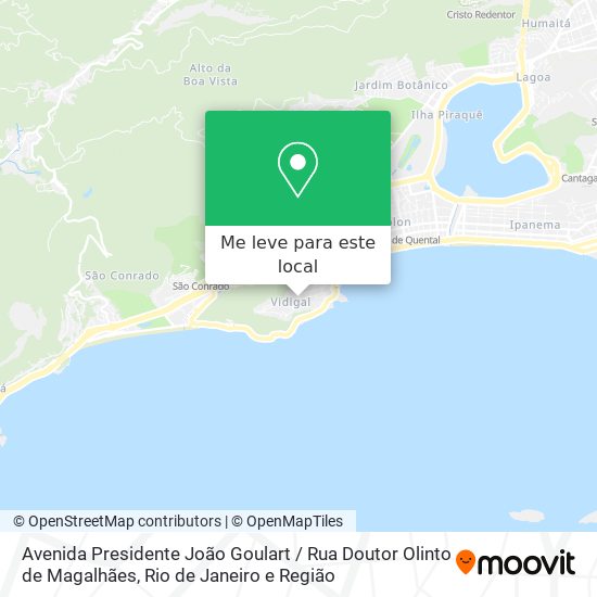 Avenida Presidente João Goulart / Rua Doutor Olinto de Magalhães mapa