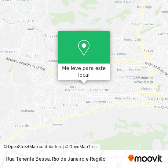 Rua Tenente Bessa mapa