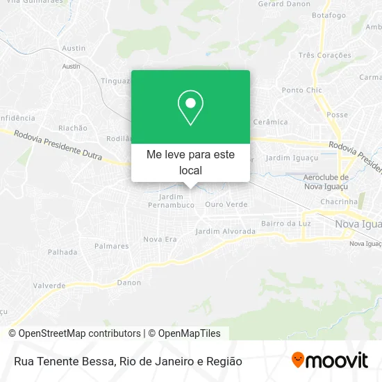 Rua Tenente Bessa mapa