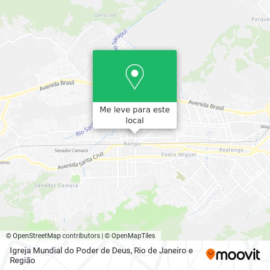Igreja Mundial do Poder de Deus mapa