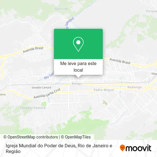 Igreja Mundial do Poder de Deus mapa