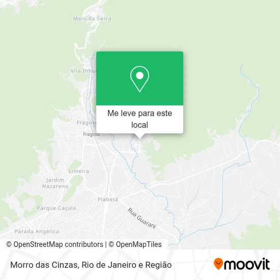 Morro das Cinzas mapa