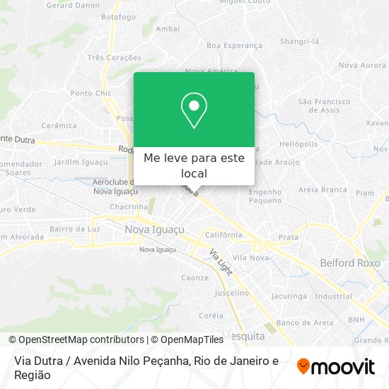 Via Dutra / Avenida Nilo Peçanha mapa