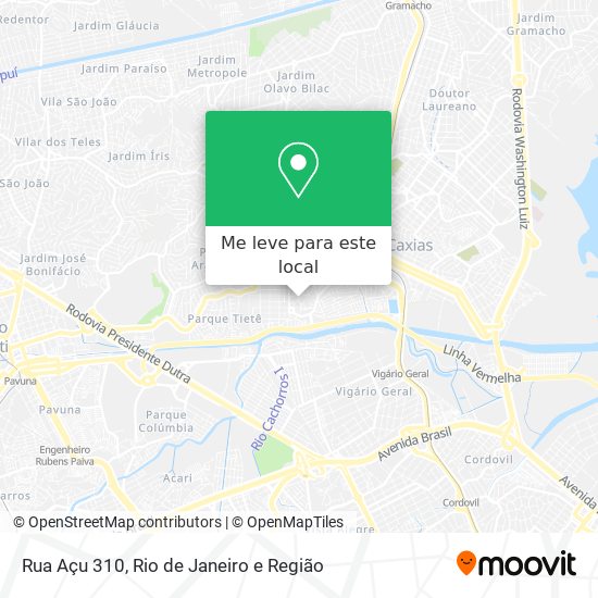Rua Açu 310 mapa