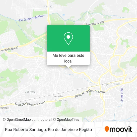 Rua Roberto Santiago mapa