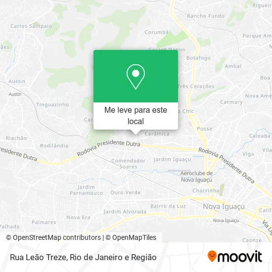 Rua Leão Treze mapa