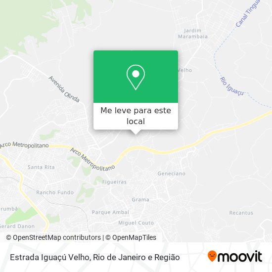 Estrada Iguaçú Velho mapa