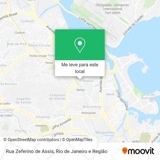 Rua Zeferino de Assis mapa