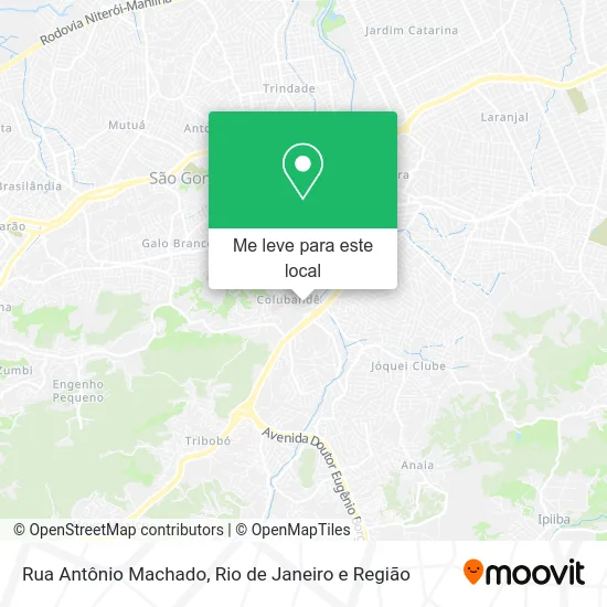 Rua Antônio Machado mapa