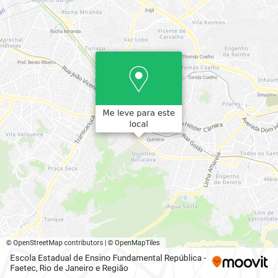 Escola Estadual de Ensino Fundamental República - Faetec mapa