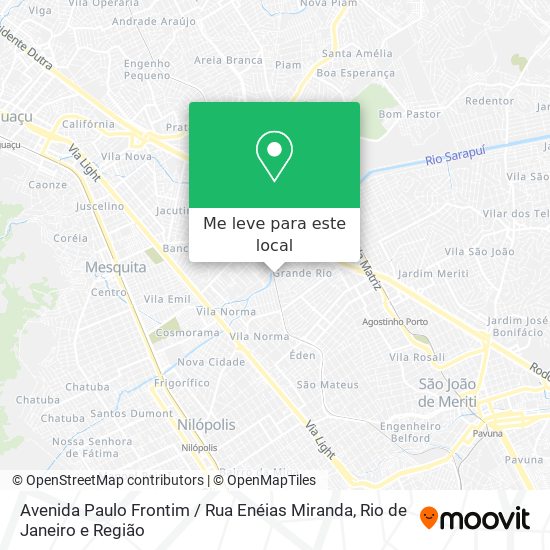 Avenida Paulo Frontim / Rua Enéias Miranda mapa