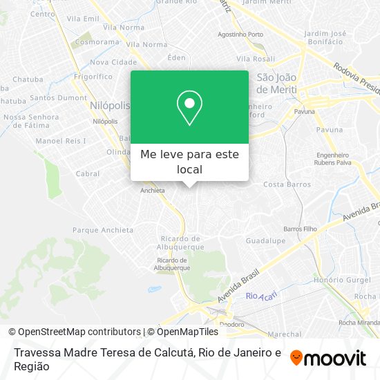 Travessa Madre Teresa de Calcutá mapa