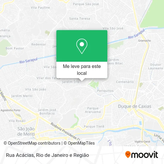 Rua Acácias mapa