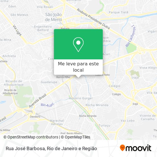 Rua José Barbosa mapa