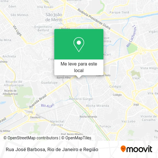 Rua José Barbosa mapa