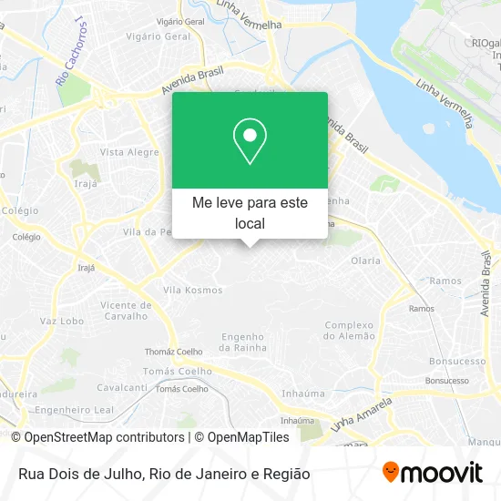 Rua Dois de Julho mapa