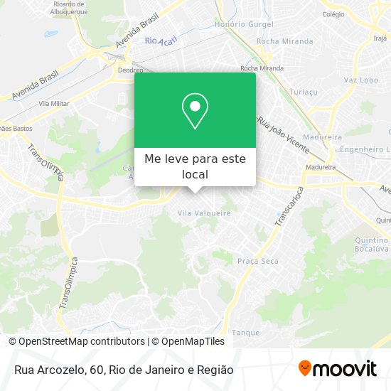Rua Arcozelo, 60 mapa
