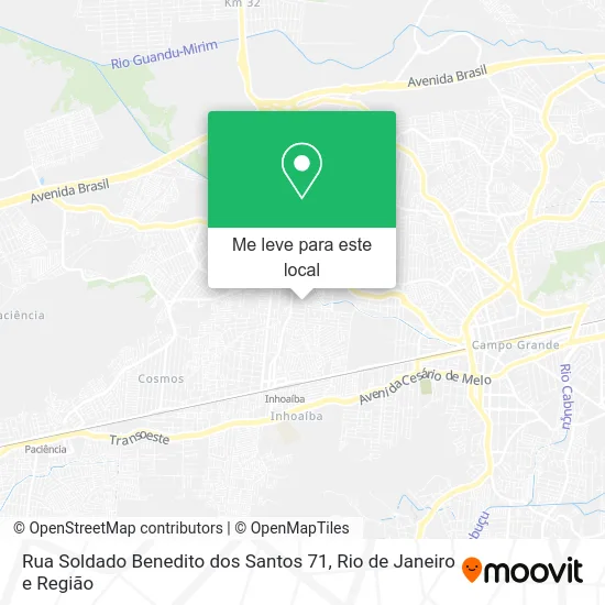 Rua Soldado Benedito dos Santos 71 mapa