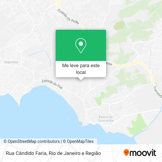 Rua Cândido Faria mapa