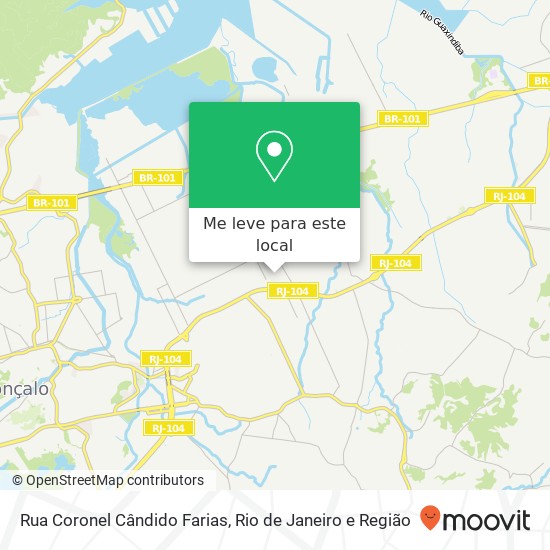 Rua Coronel Cândido Farias mapa