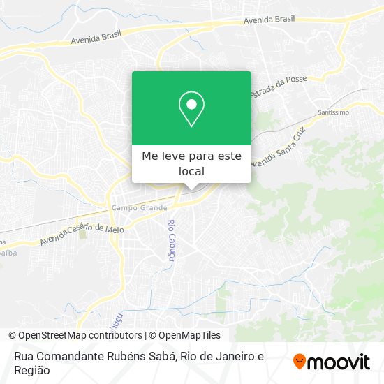 Rua Comandante Rubéns Sabá mapa