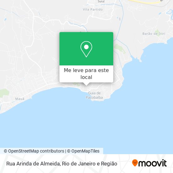 Rua Arinda de Almeida mapa
