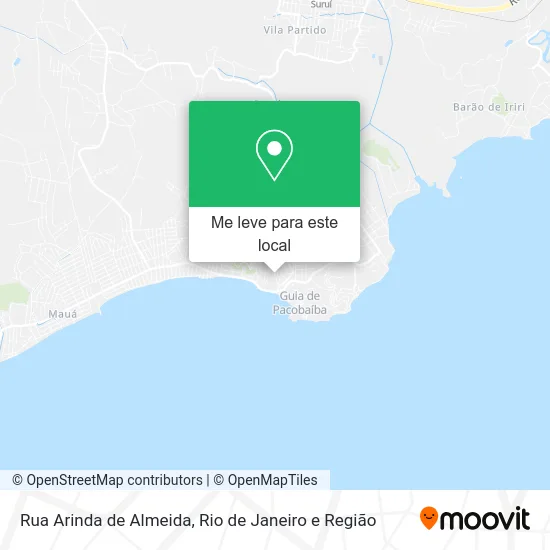 Rua Arinda de Almeida mapa