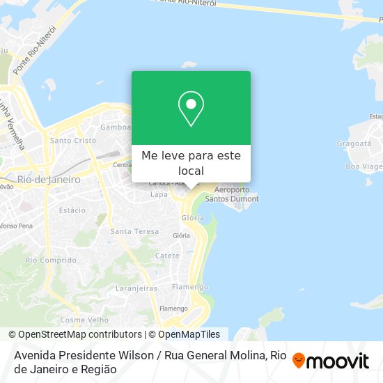Avenida Presidente Wilson / Rua General Molina mapa