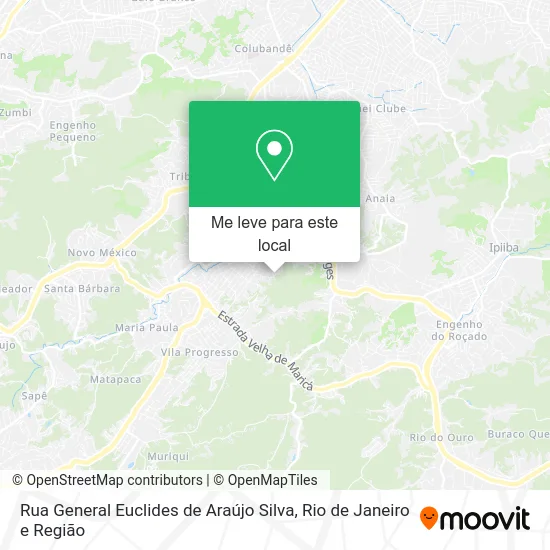 Rua General Euclides de Araújo Silva mapa