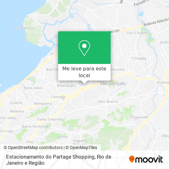 Estacionamento do Partage Shopping mapa