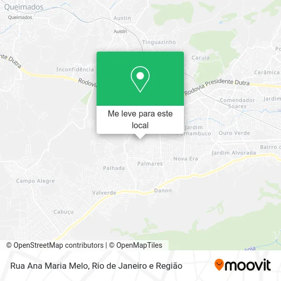 Rua Ana Maria Melo mapa