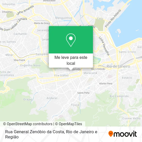 Rua General Zenóbio da Costa mapa