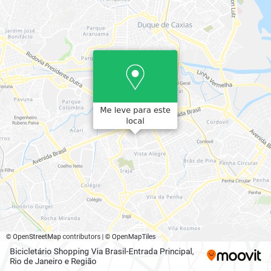 Bicicletário Shopping Via Brasil-Entrada Principal mapa