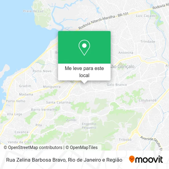 Rua Zelina Barbosa Bravo mapa