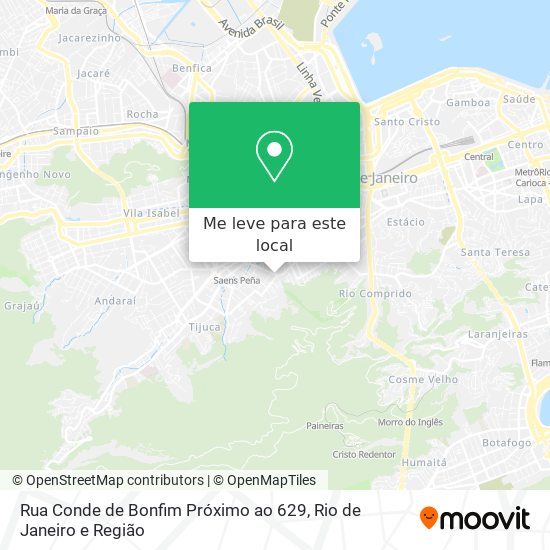 Rua Conde de Bonfim Próximo ao 629 mapa