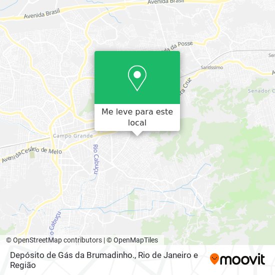 Depósito de Gás da Brumadinho. mapa