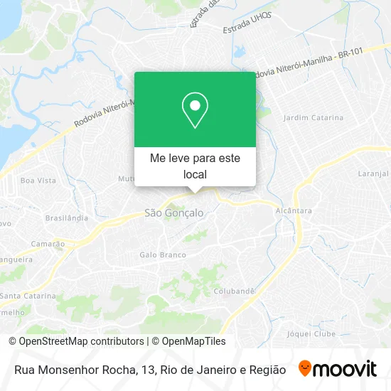 Rua Monsenhor Rocha, 13 mapa