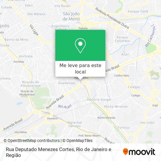 Rua Deputado Menezes Cortes mapa