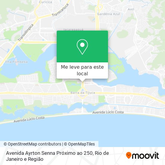 Avenida Ayrton Senna Próximo ao 250 mapa