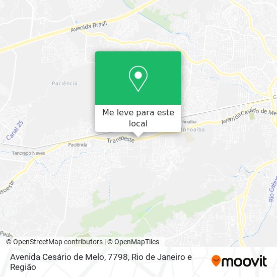 Avenida Cesário de Melo, 7798 mapa