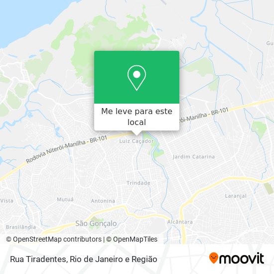 Rua Tiradentes mapa