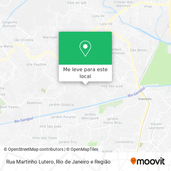 Rua Martinho Lutero mapa