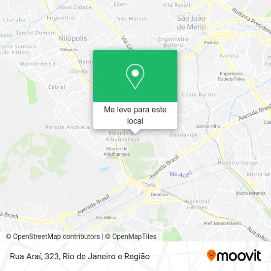 Rua Araí, 323 mapa