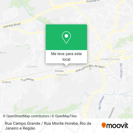 Rua Campo Grande / Rua Monte Horebe mapa