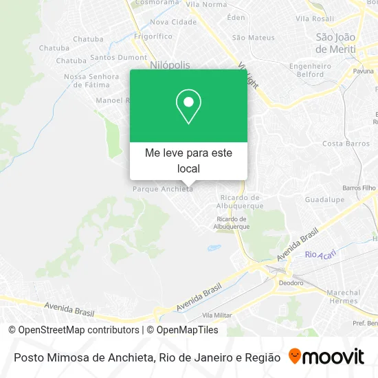 Posto Mimosa de Anchieta mapa