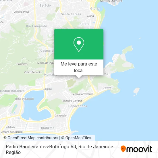 Rádio Bandeirantes-Botafogo RJ mapa