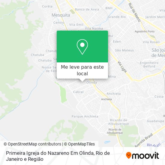 Primeira Igreja do Nazareno Em Olinda mapa